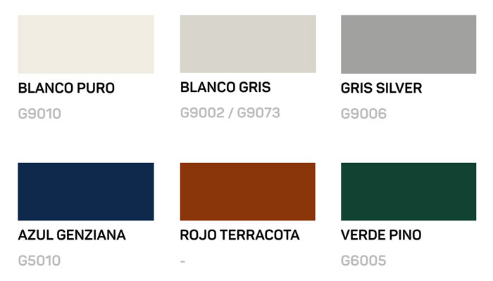 Paleta de Colores Panel Aislado Isocindu